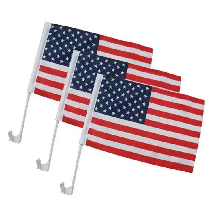 custom United States American Window Clip on USA Car Flag